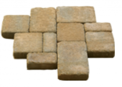 Baltic Cream Canterbury Hill Tumbled 3-piece layer Paver System