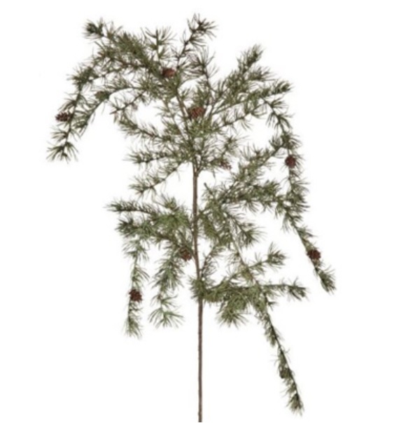 White Norfolk Pine Spray 39"