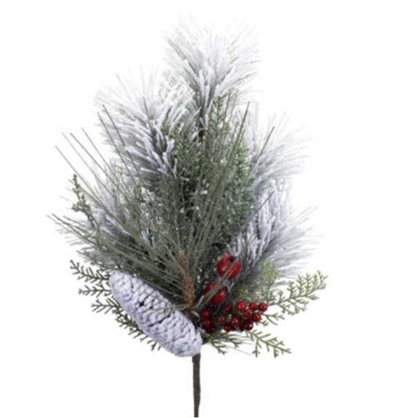 Snowy Pine & Berry Spray