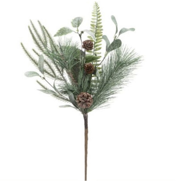 Fern Pine Spray with Glitter