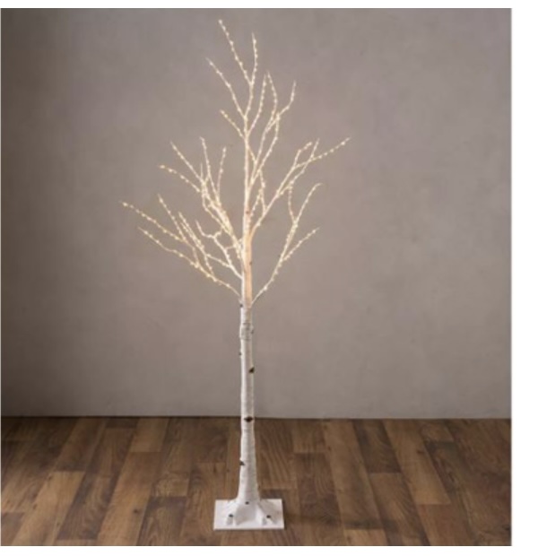 Birch Tree with 400 Clear Lights