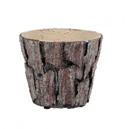 Plastic Wood Bark Pot Cover 