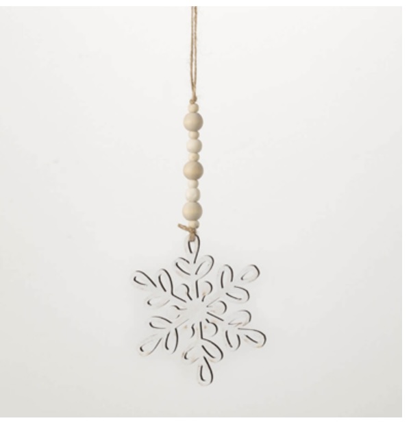 Wood Snowflake Ornament