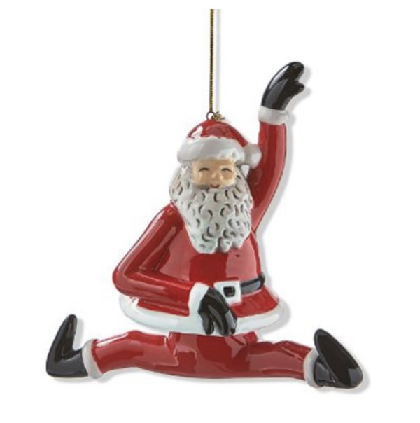 Santa Doing The Splits Ornament