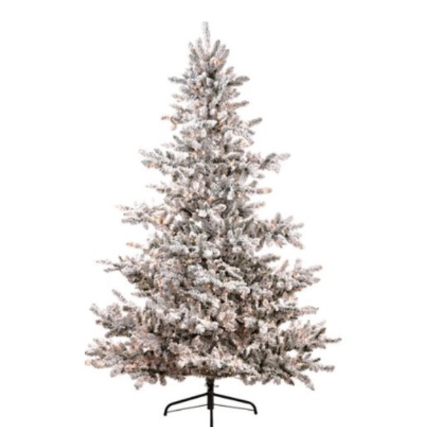 Flocked Pine Artificial Christmas Tree with 800 Lights