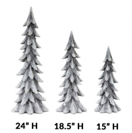 Snowy Pine Tree 24"H
