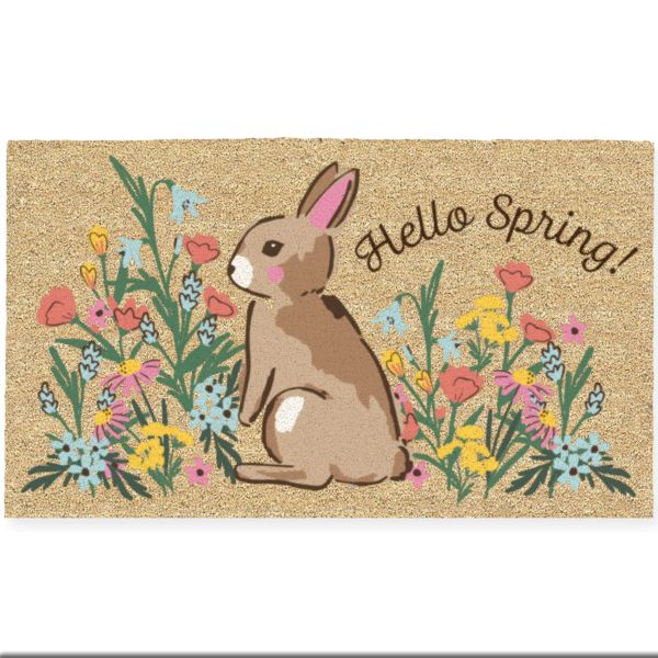 DOORMAT, HELLO SPRING BUNNY