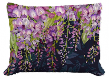 PILLOW, 19X24" MIDNIGHT WISTERIA