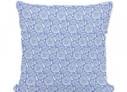 PILLOW, 18" X 18" BLUE MANDALA