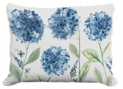 PILLOW, 19"X24" FOUR HYDRANGEAS