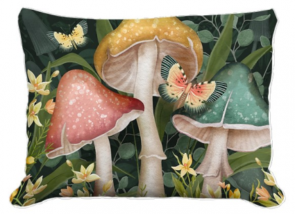 PILLOW, 19" X 24" MUSHROOM TRIO