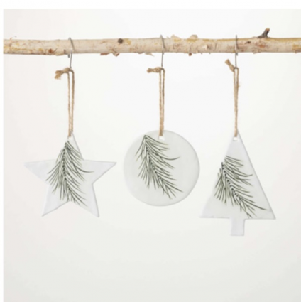 Star, Ball or Tree Pine Ornaments