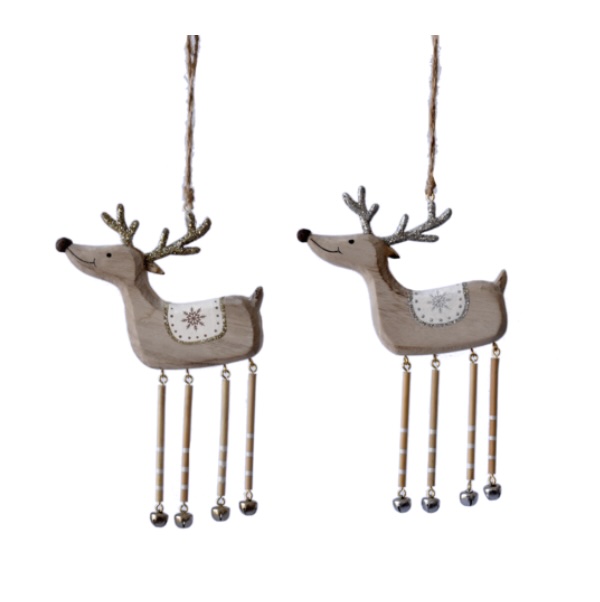 Gold & Silver Deer Ornamen