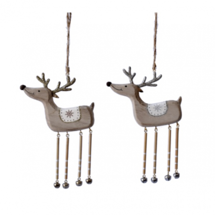 Gold & Silver Deer Ornamen