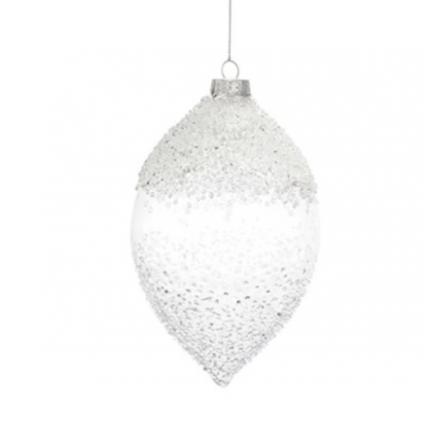 Clear White Ornament