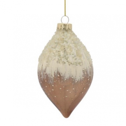 Snow Toped Glass Ornament