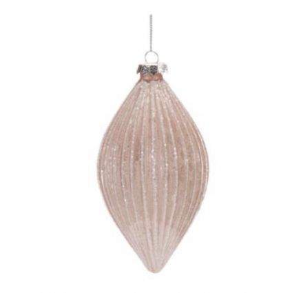 Pink Glass Swirl Ornament