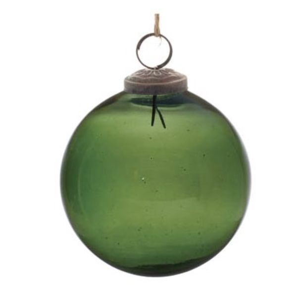 Green Glass Ball Ornament