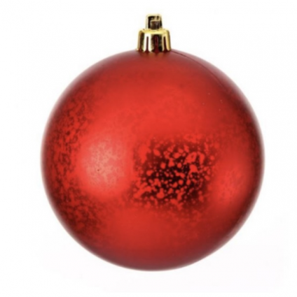 Mercury Glass Red Ornaments (Box of 4)
