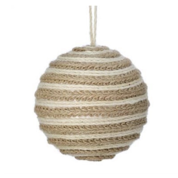 Woven Jute Ball Ornament