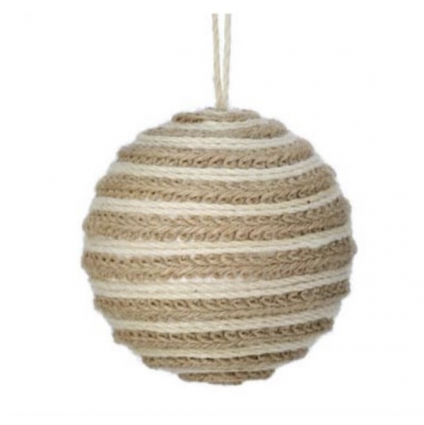 Woven Jute Ball Ornament
