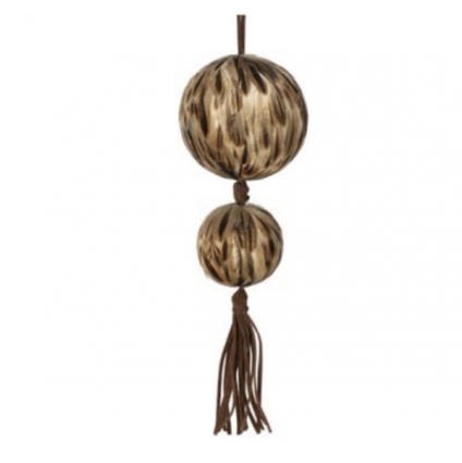 Tassel Ornament with Two Spheres