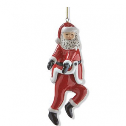 Santa Performing the Running Man Ornament