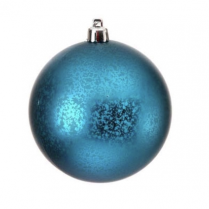 Aqua Blue Mercury Glass Ornaments (Box of 4)