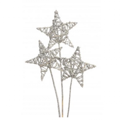 Silver Glitter Jumbo Lata Stars