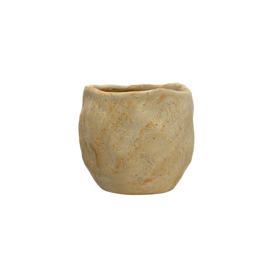 Tan Stoneware Cup