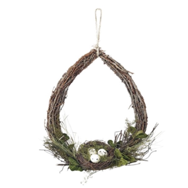 Twig Wreath with a Birds Nest