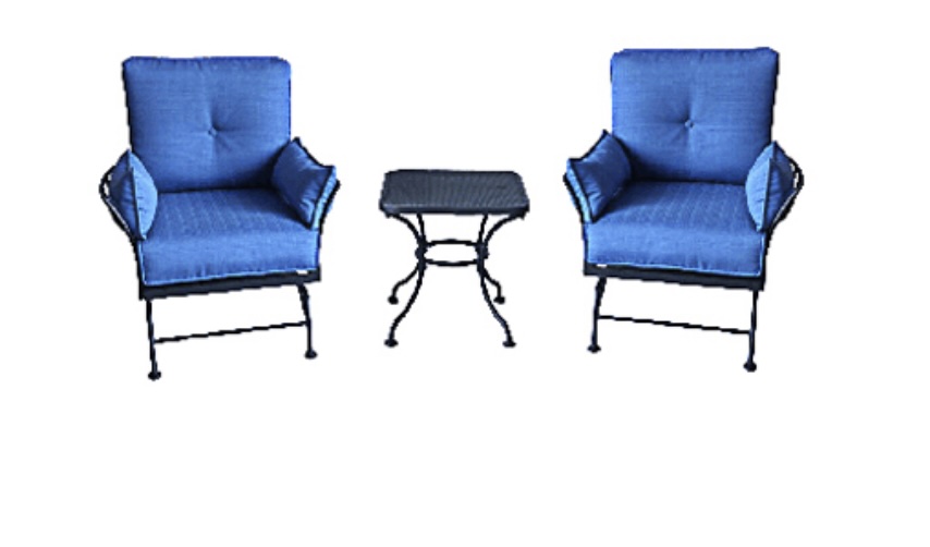 Blue 3 Piece Uptown Chat Set 