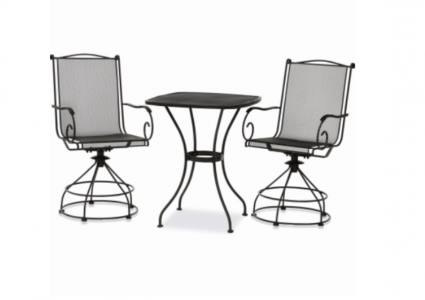 Black 3 Piece Bistro Set