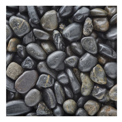 Polished Black Stone Gravel 20 lb