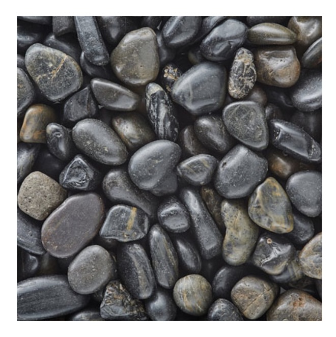  Polished Black Pebble Stone 5lb