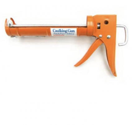 Orange 9" Ratchet Caulk Gun