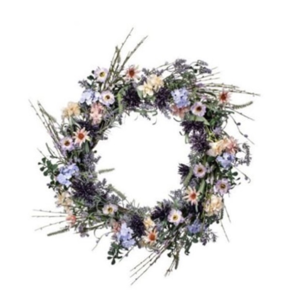 Wildflower with Thistle Wreath 24"