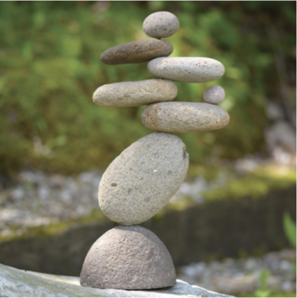 Eight Stone Cairn - Natural Balance Sculpture