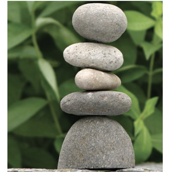 Five Stone Cairn - Natural Balance Sculpture