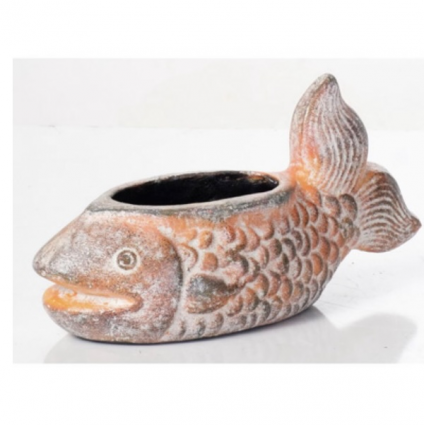 PLANTER, FISH SM 14.5"LX6"WX4"H