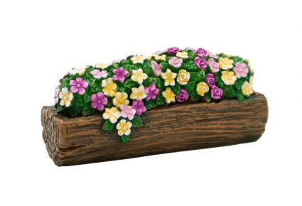 FLOWERS IN LOG