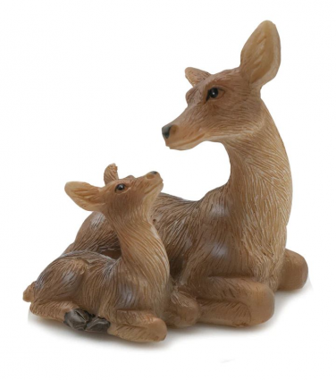 SITTING DEER W/BABY DEER