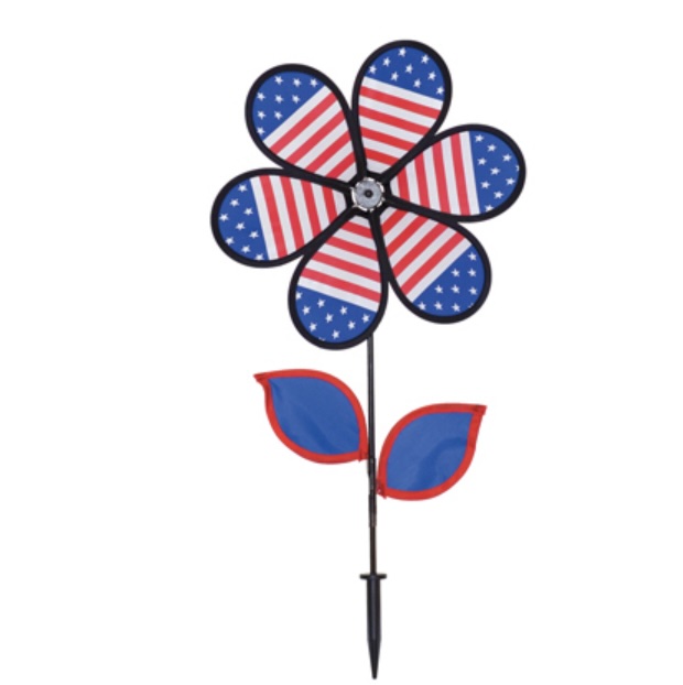 SPINNER, 12" PATRIOTIC FLOWER