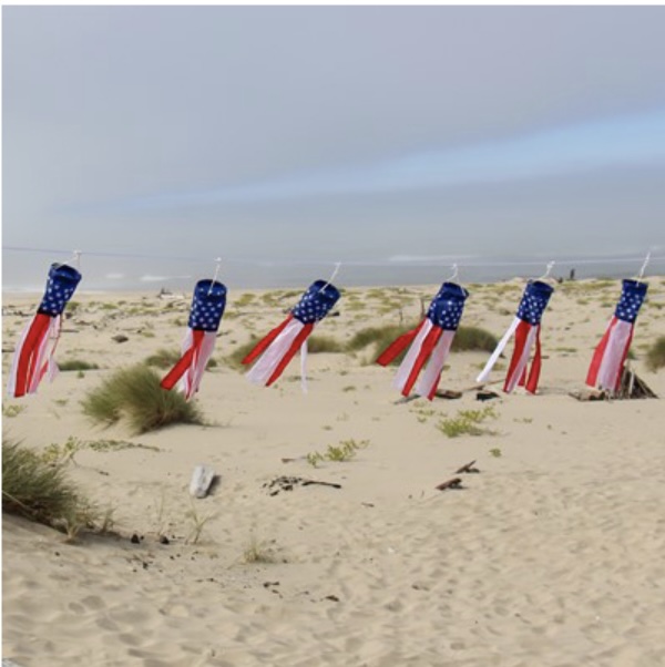 WINDSOCK STRING 84",PATRIOTIC X8