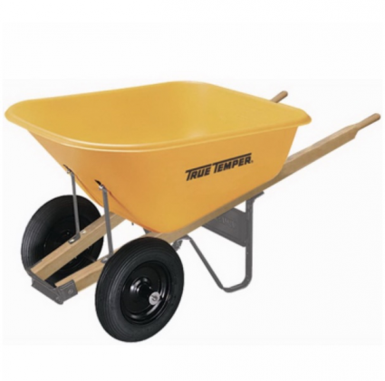 Yellow Poly Wheelbarrow 8 cf