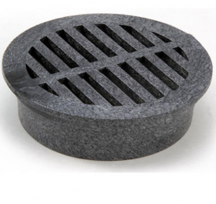 Black Round Drain Grate 4"