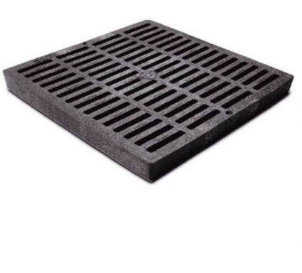 Black Square Catch Basin Grate 12" x 12"