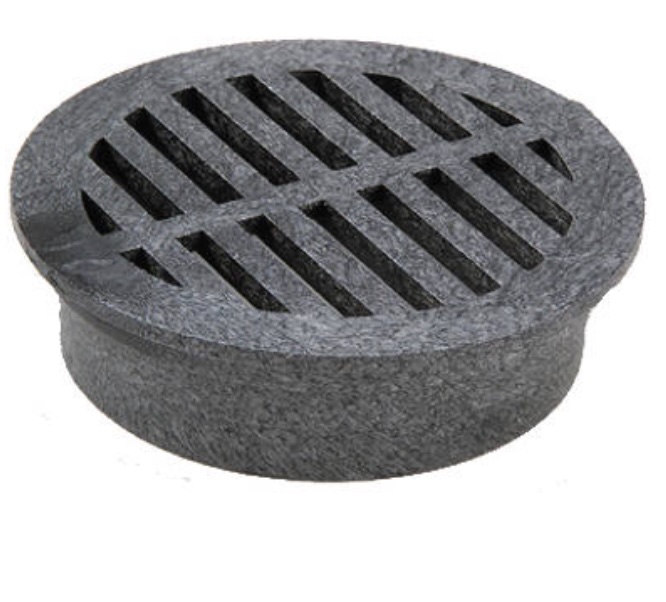 Black Round Drain Grate |6"