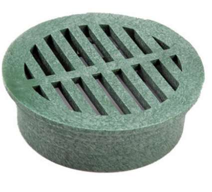 Green Round Drain Grate  6"