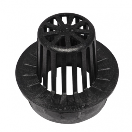 Black Flat Top Atrium Grate, 4"